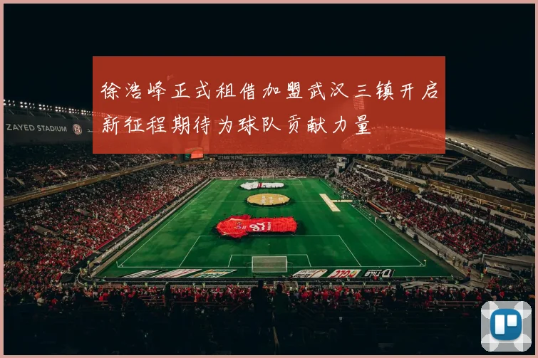 徐浩峰正式租借加盟武汉三镇开启新征程期待为球队贡献力量